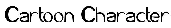 Cartoon Character font preview